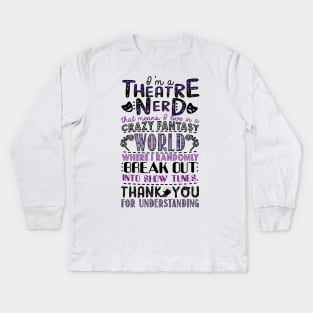 Broadway Fan Gift Kids Long Sleeve T-Shirt